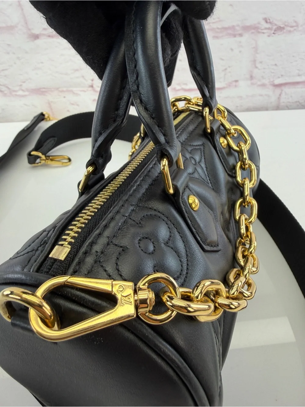 Louis Vuitton Calfskin Bubblegram Papillon BB Black